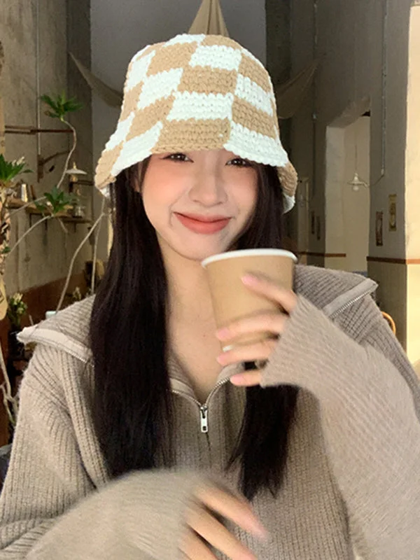 Checkerboard Contrast Color Bucket Hat - Image 5