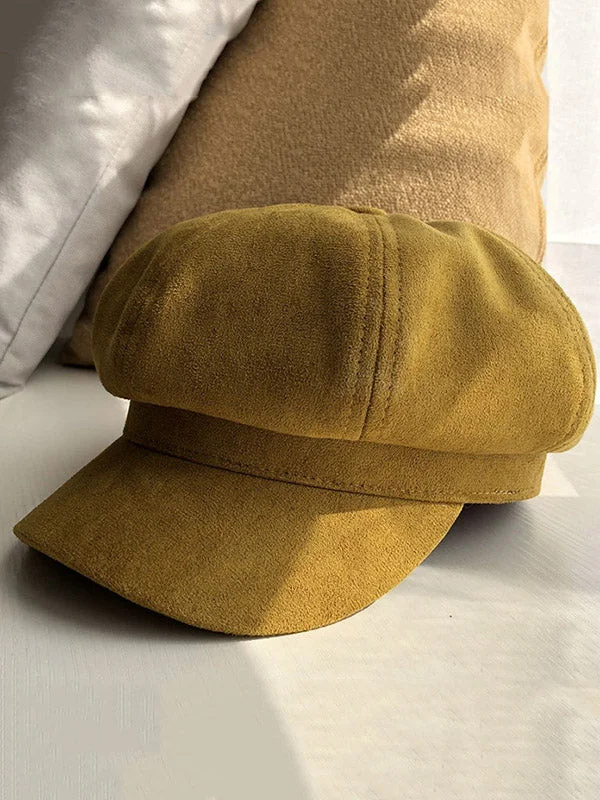 Casual Suede 9 Colors Beret Hat - Image 3