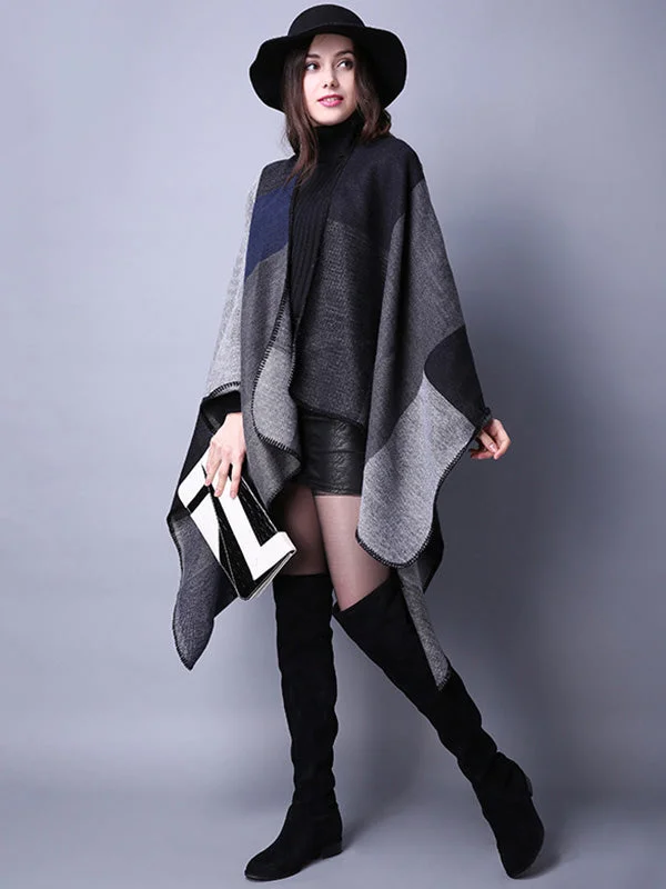 Imitation Cashmere Color-block Jacquard Shawl Scarf - Image 3