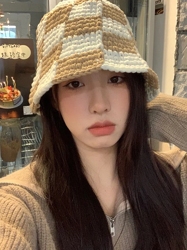 Checkerboard Contrast Color Bucket Hat - Image 2