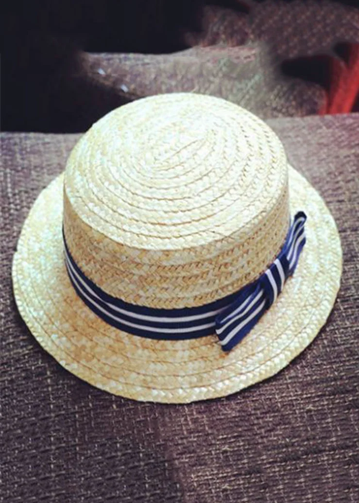Casual Khaki Tulle Patchwork Dot Straw Woven Floppy Sun Hat - Image 4