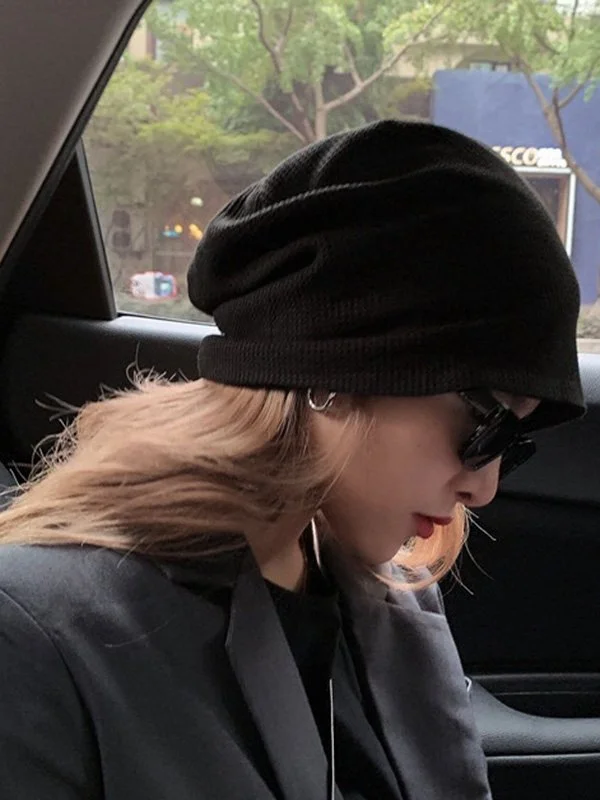 Simple Normcore Solid Color Knitted Hat - Image 2