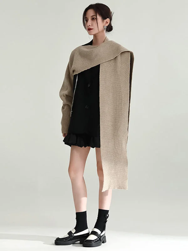 Original Creation Loose Irregularity Solid Color Shawl&Scarf - Image 7