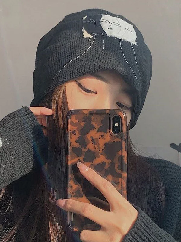 Original Casual Cool Applique Knitting Hat - Image 2