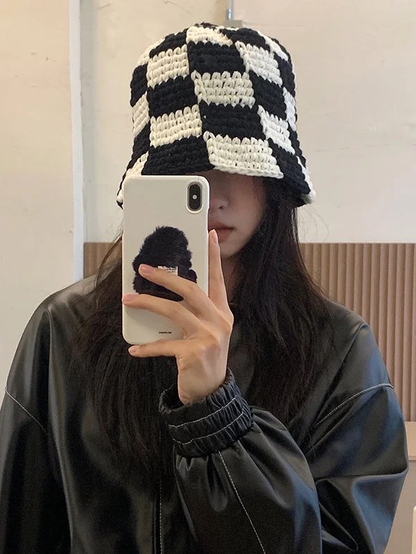Checkerboard Contrast Color Bucket Hat - Image 3