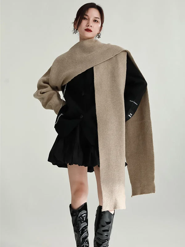 Original Creation Loose Irregularity Solid Color Shawl&Scarf - Image 10