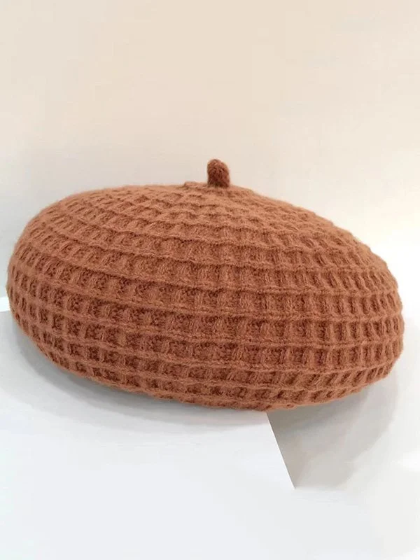 Simple Casual 4 Colors Knitting Beret Hat - Image 2