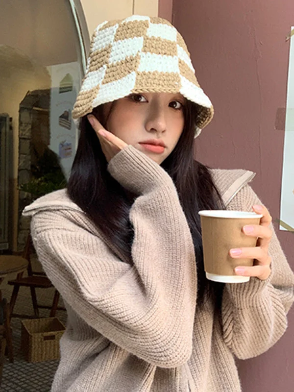 Checkerboard Contrast Color Bucket Hat - Image 4