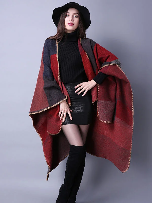 Imitation Cashmere Color-block Jacquard Shawl Scarf - Image 11