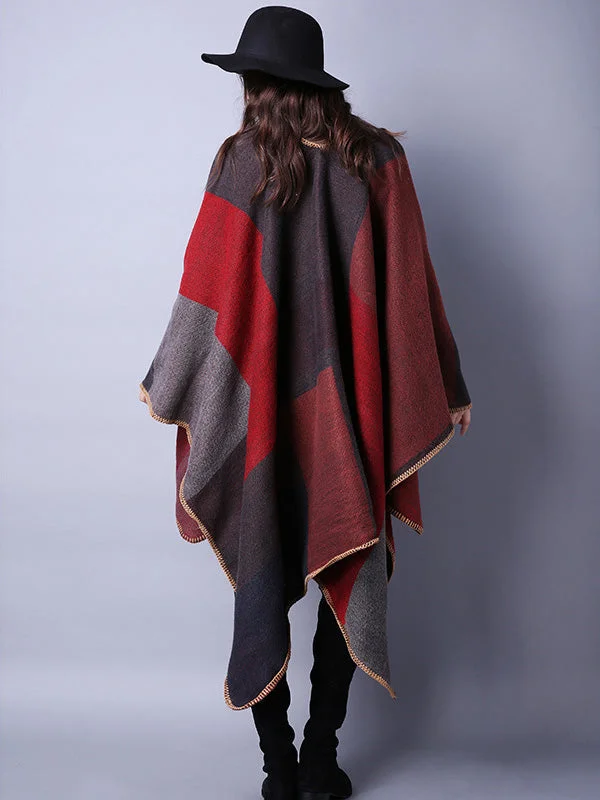 Imitation Cashmere Color-block Jacquard Shawl Scarf - Image 7