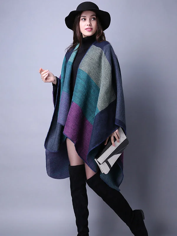 Imitation Cashmere Color-block Jacquard Shawl Scarf