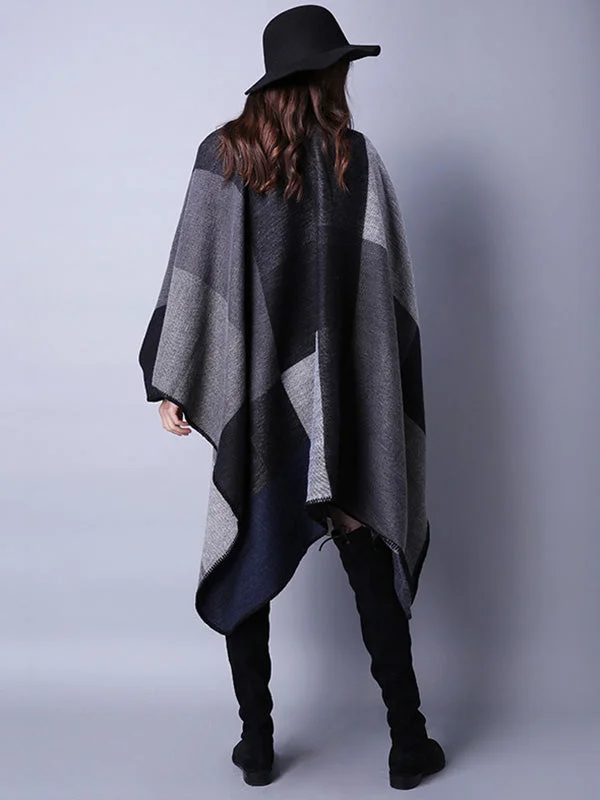 Imitation Cashmere Color-block Jacquard Shawl Scarf - Image 10