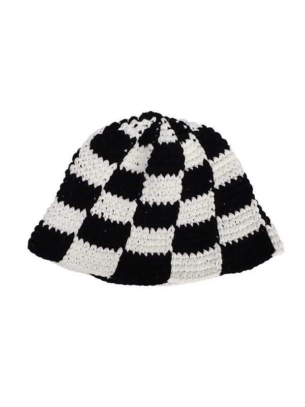 Checkerboard Contrast Color Bucket Hat