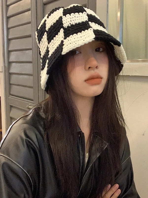 Checkerboard Contrast Color Bucket Hat - Image 6