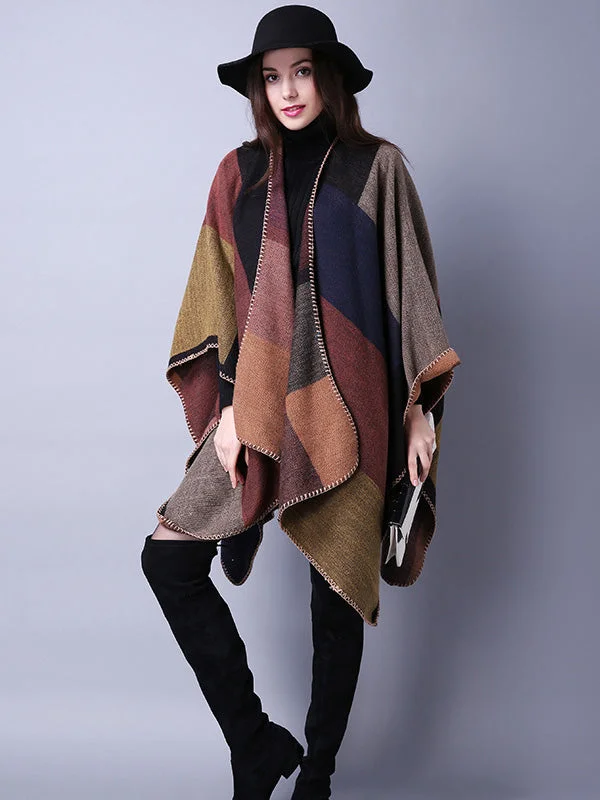 Imitation Cashmere Color-block Jacquard Shawl Scarf - Image 4
