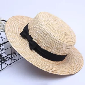 Casual Khaki Tulle Patchwork Dot Straw Woven Floppy Sun Hat