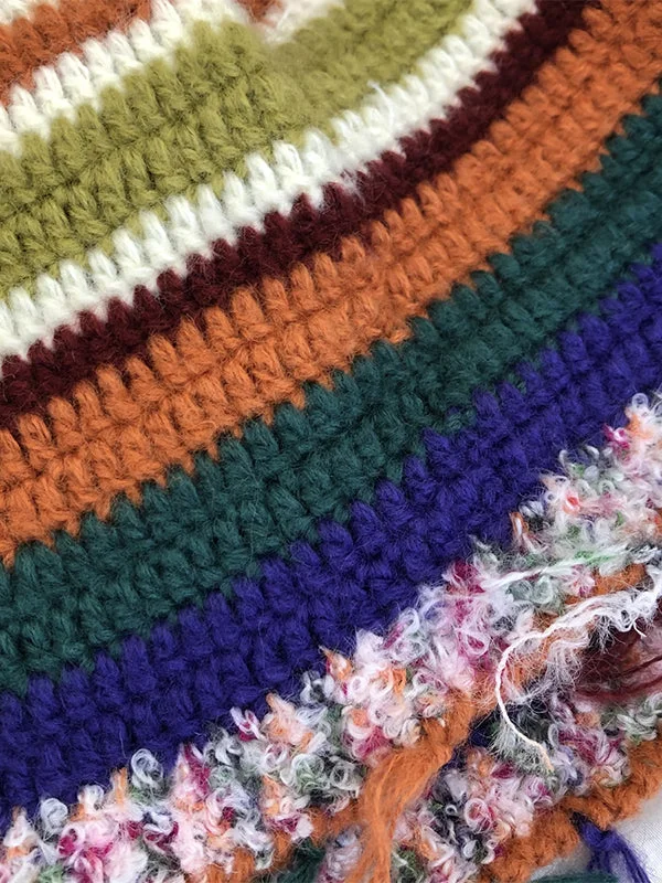 Fringed Striped Tasseled Bucket Hat - Image 10