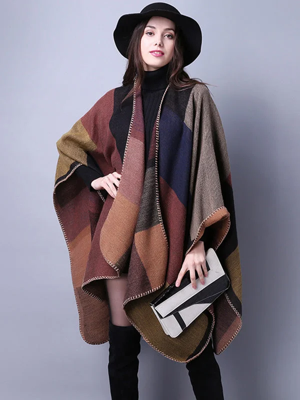 Imitation Cashmere Color-block Jacquard Shawl Scarf - Image 8