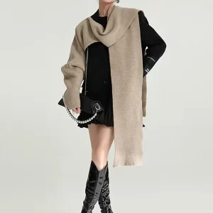 Original Creation Loose Irregularity Solid Color Shawl&Scarf