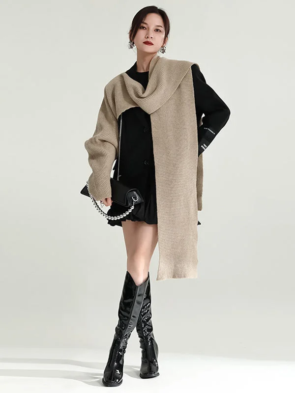 Original Creation Loose Irregularity Solid Color Shawl&Scarf