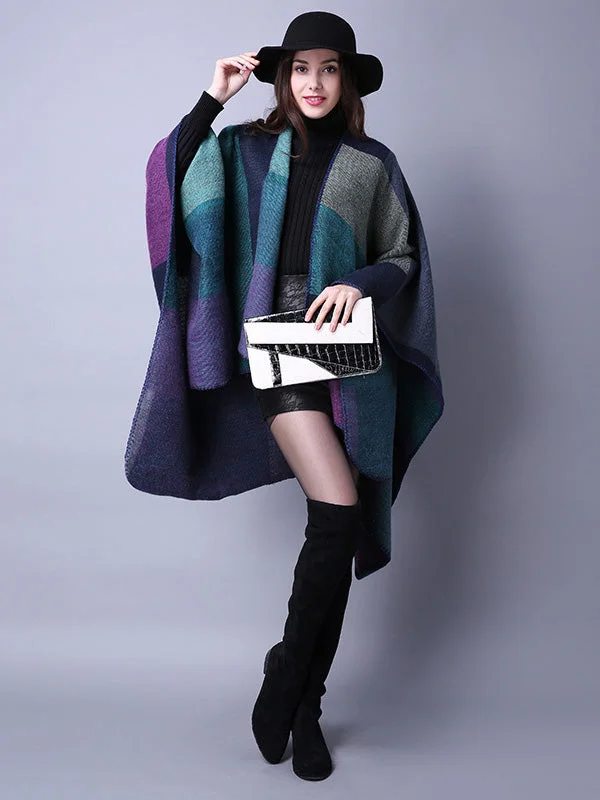 Imitation Cashmere Color-block Jacquard Shawl Scarf - Image 9