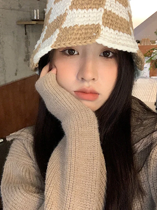 Checkerboard Contrast Color Bucket Hat - Image 8