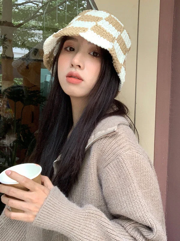 Checkerboard Contrast Color Bucket Hat - Image 9