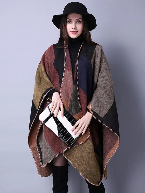 Imitation Cashmere Color-block Jacquard Shawl Scarf - Image 13