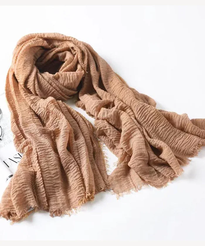 Autumn And Winter Black Tasseled Soft Cotton Scarf - Image 5