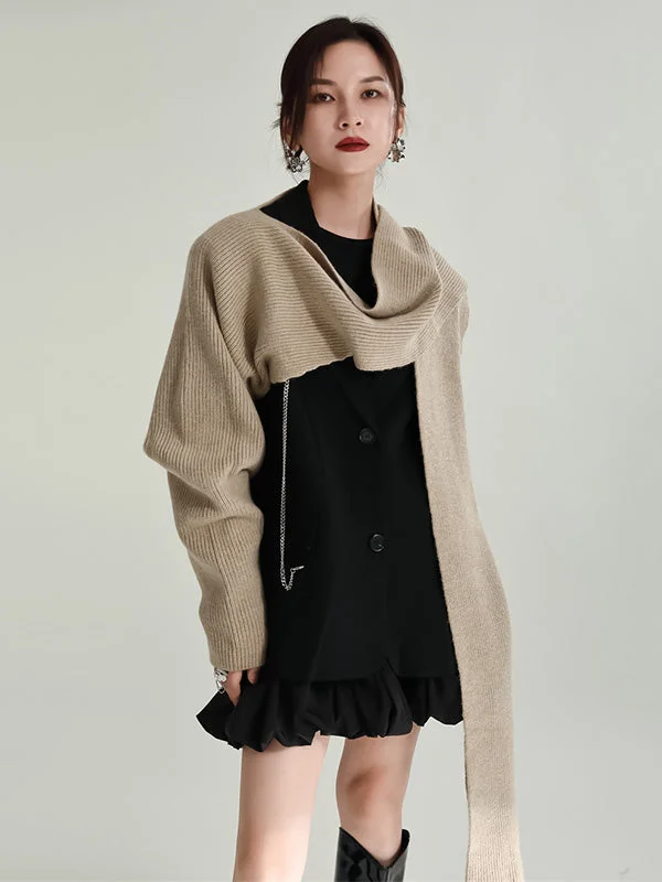 Original Creation Loose Irregularity Solid Color Shawl&Scarf - Image 2