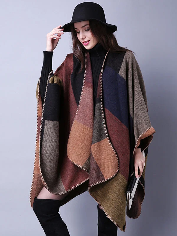 Imitation Cashmere Color-block Jacquard Shawl Scarf - Image 12