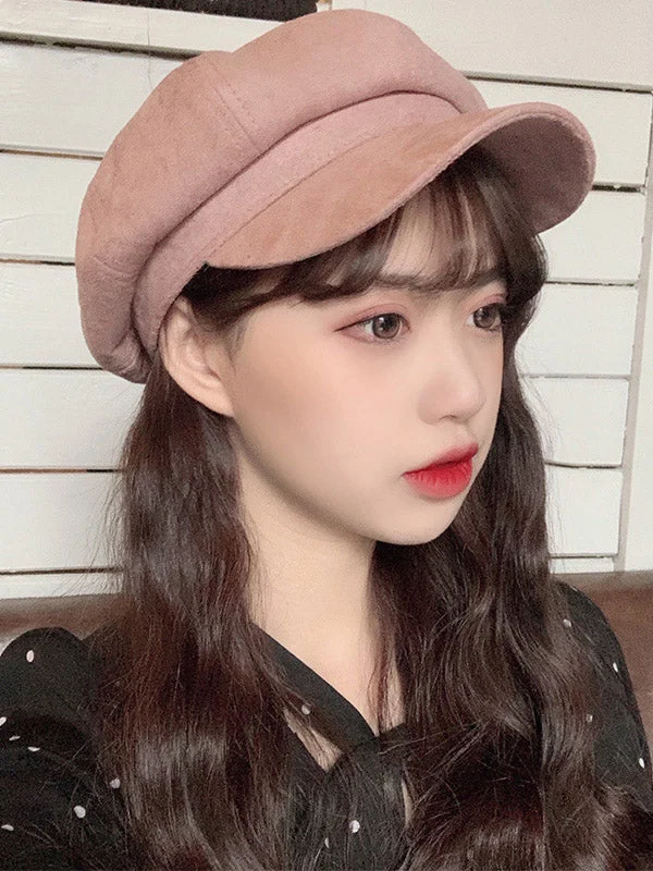 Casual Suede 9 Colors Beret Hat - Image 2