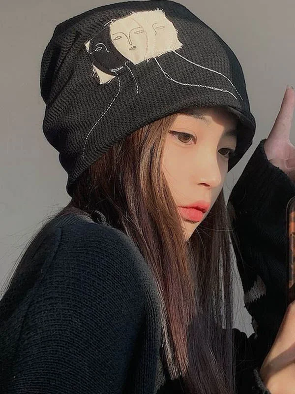 Original Casual Cool Applique Knitting Hat - Image 8